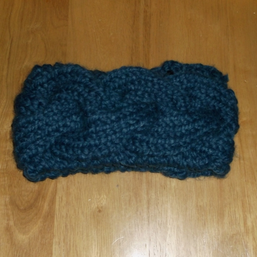 Denim - A Chunky braided headband handmade by Longhaired Jewels