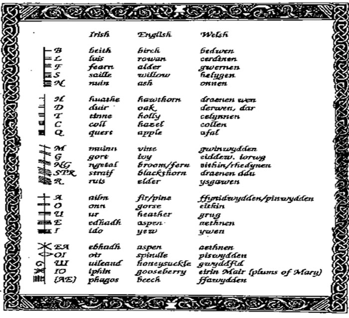 Ogham and ancient Celtic script