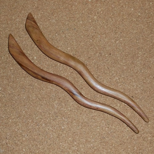 Pair of English Plum hairsticks supplied by Longhared Jewels
