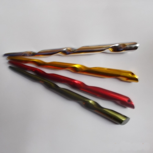 Aluminium Twist hairsticks supplied  by Longhaired Jewels