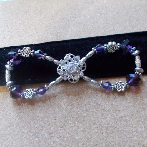 Amethyst Infinity Barrette handmade by Longhaired Jewels