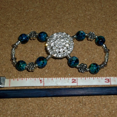 Summer Breeze Infinity Barrette handmade by Longhaired Jewels