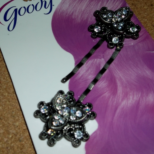 Diamante flower clips supplied by Longhaired Jewels