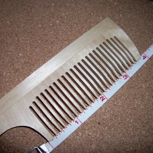 Handmade Beechwood hair comb supplied by Longhaired Jewels