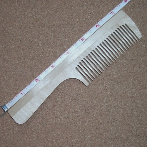 Handmade Beechwood hair comb supplied by Longhaired Jewels