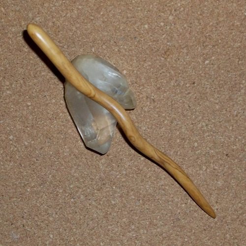 Olivewood Ketylo hair stick supplied in the UK by Longhaired Jewels