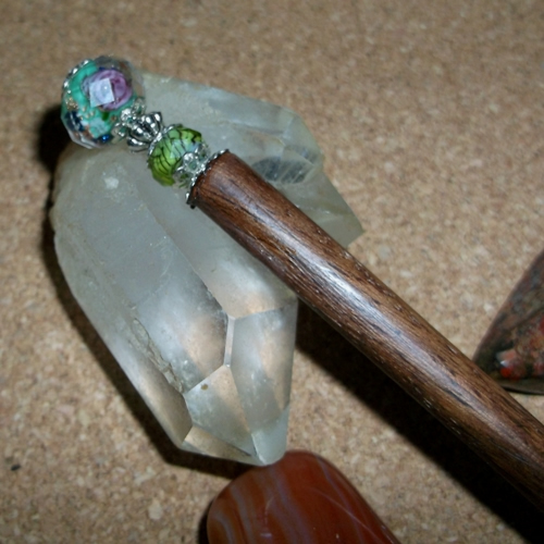 Rambling Rose hairstick handmade by Longhaired Jewels